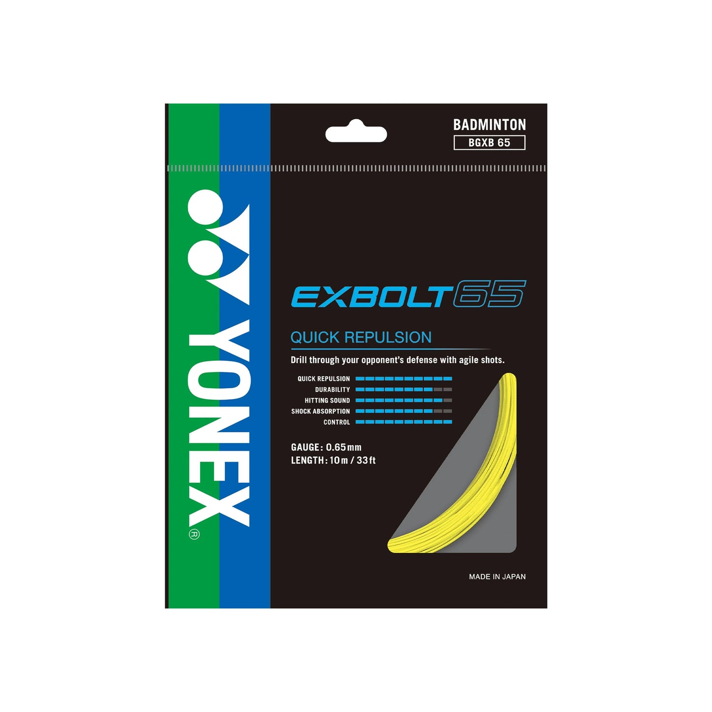 EXBOLT 65 Yonex Badminton String Set (10m)