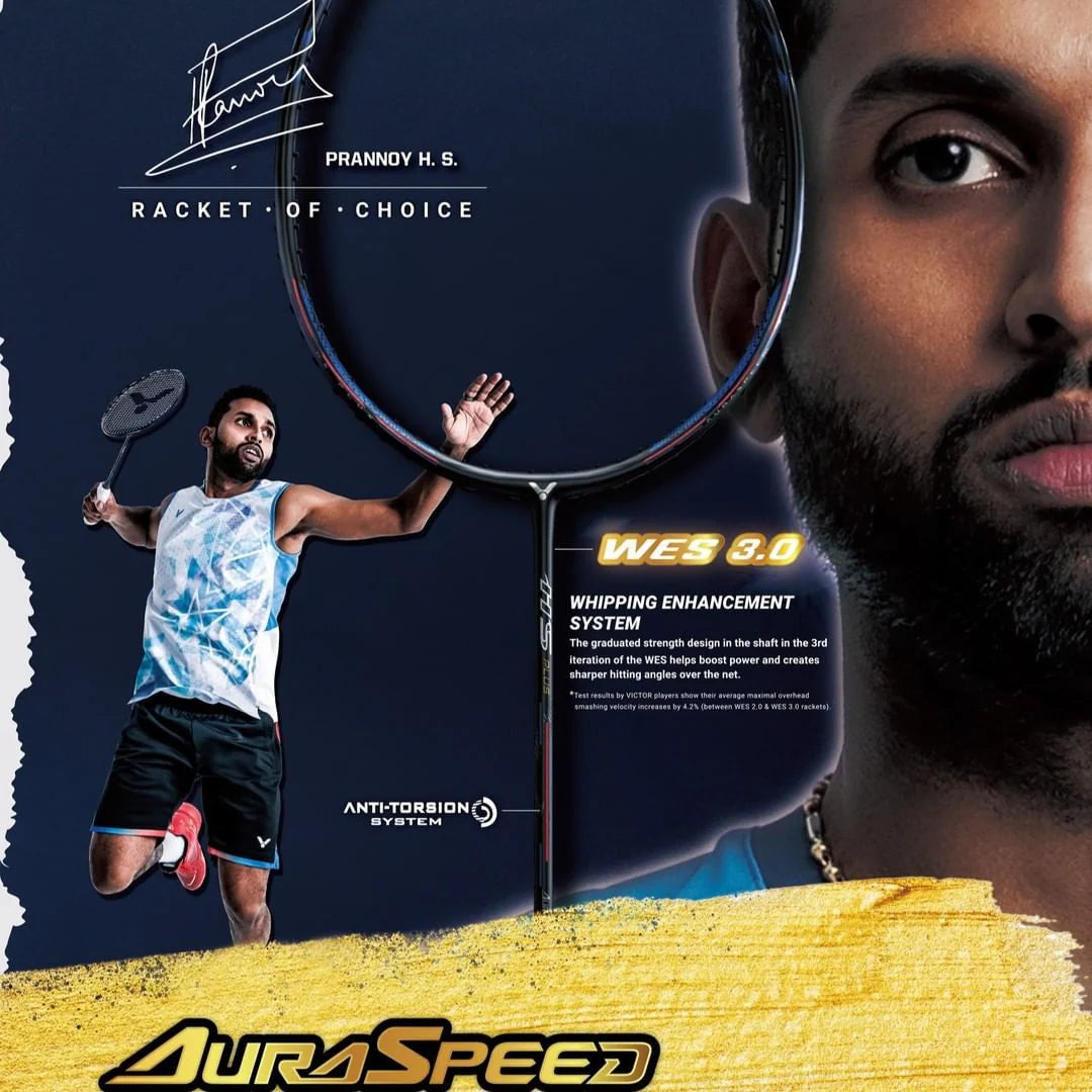 Victor AuraSpeed HyperSonic Plus (ARS-HS PLUS C) Badminton Racket (4U/G5)