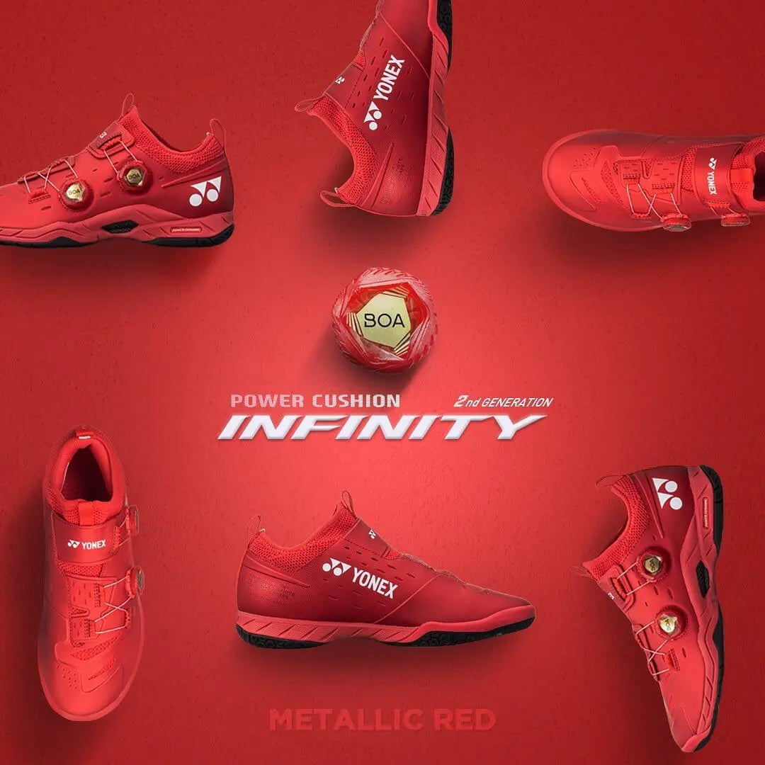 Yonex POWER CUSHION INFINITY UNISEX (Metallic Red) Badminton Footwear