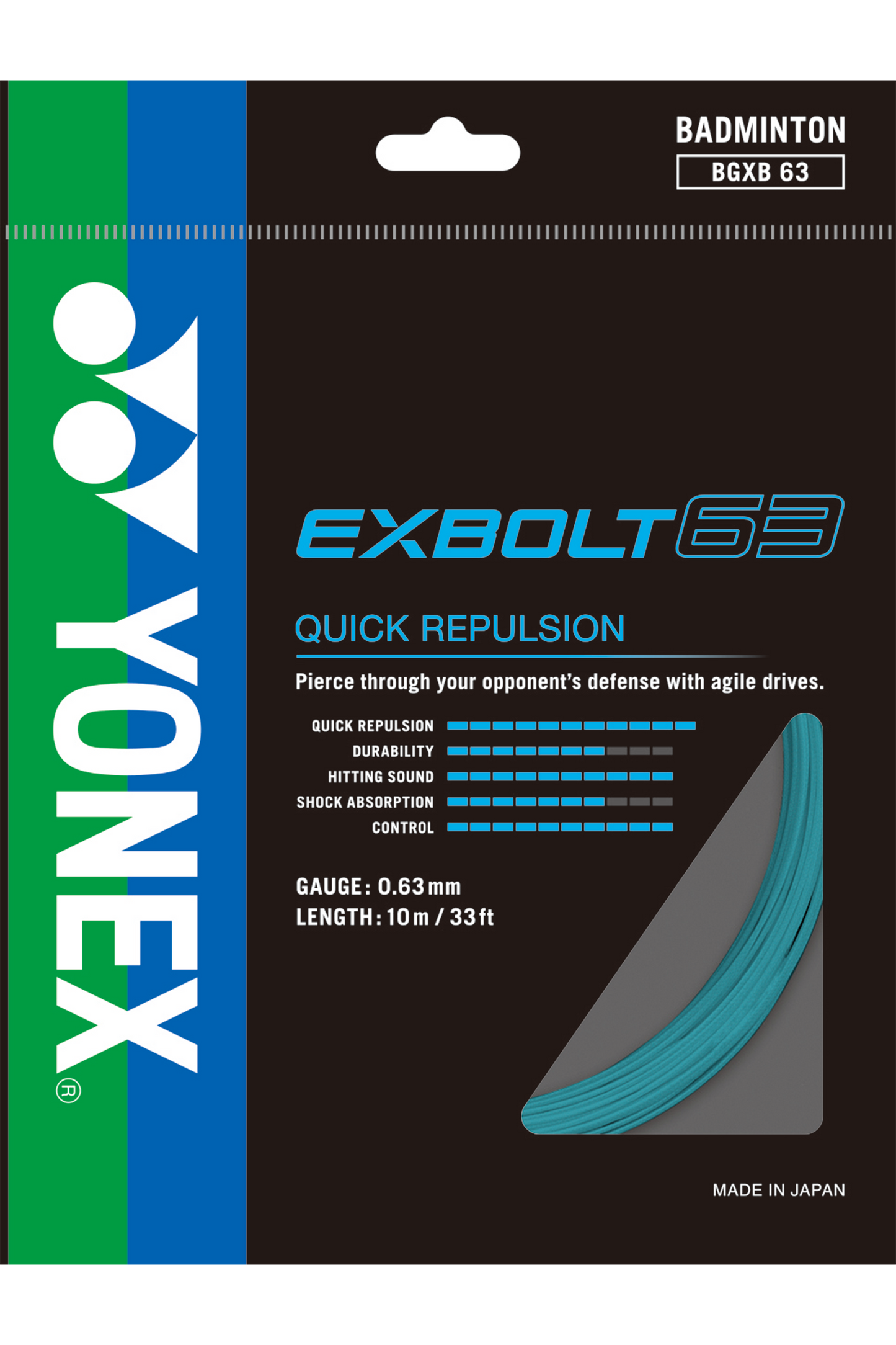 EXBOLT 63 Yonex Badminton String Set (10m)