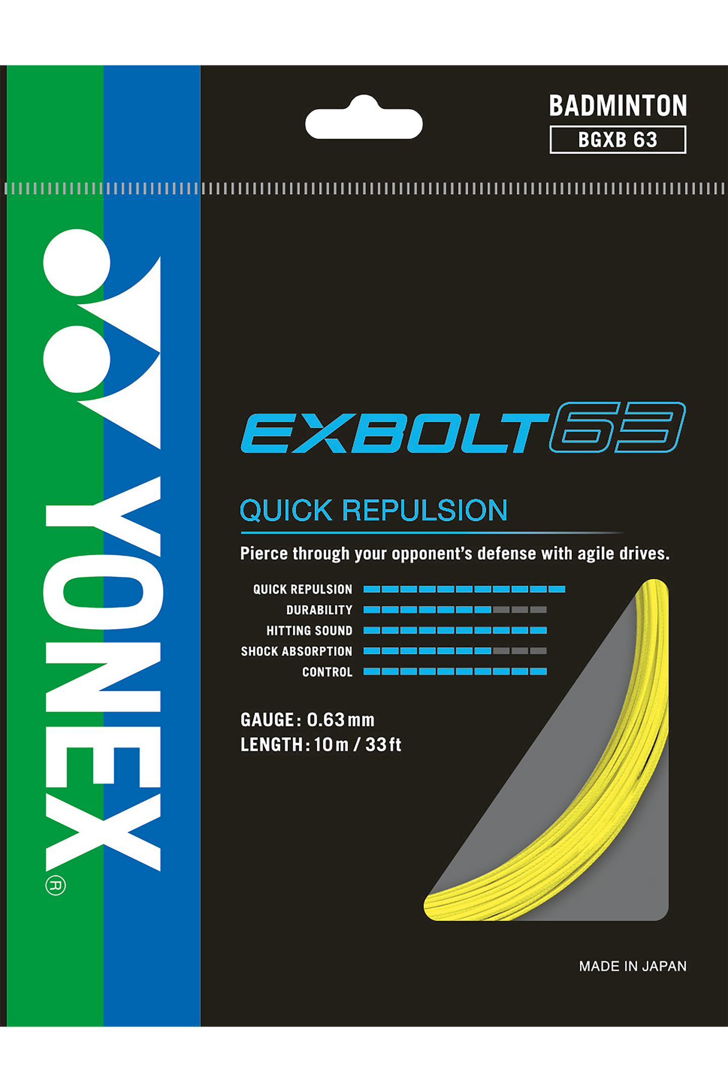 EXBOLT 63 Yonex Badminton String Set (10m)