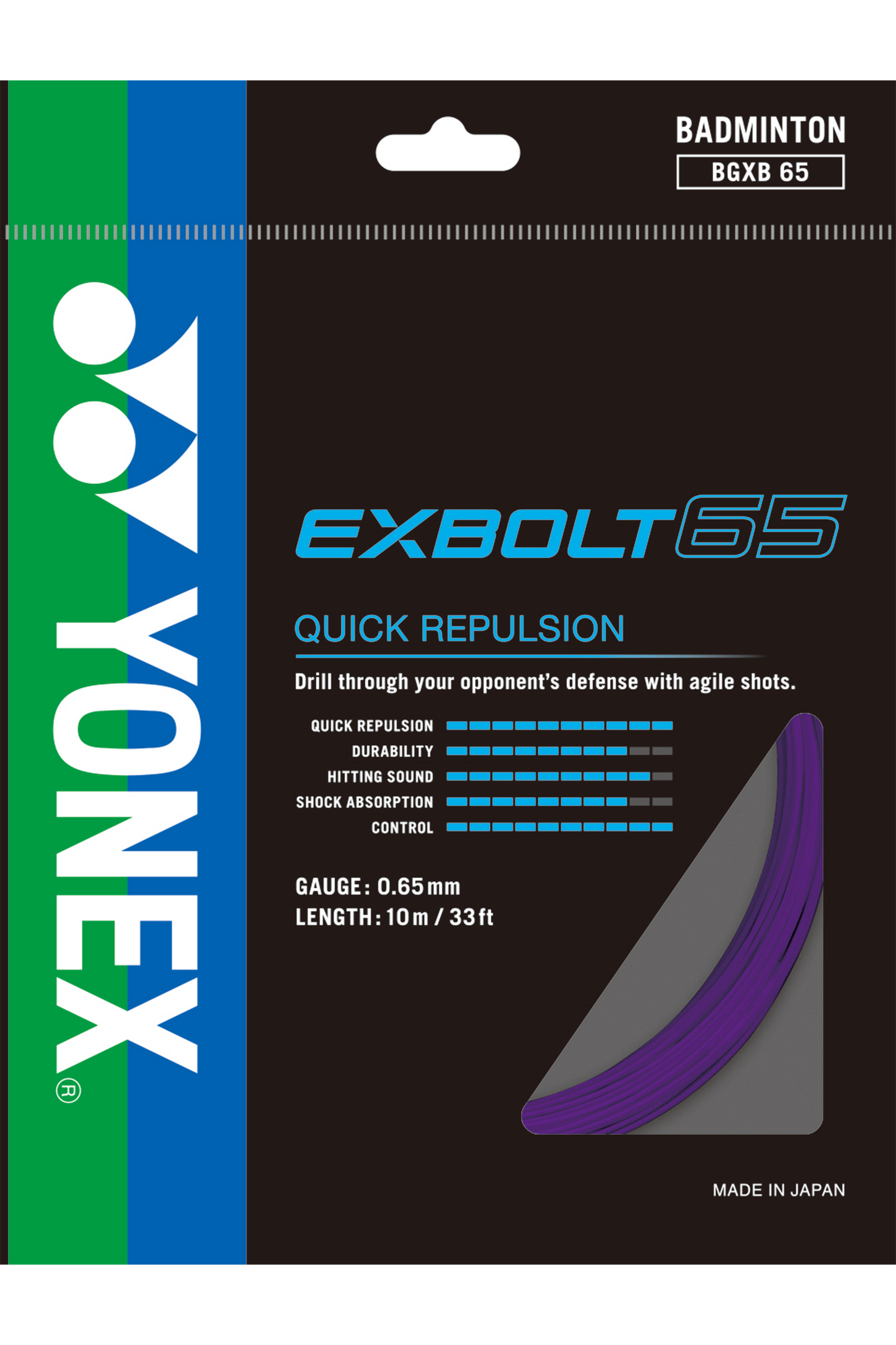 EXBOLT 65 Yonex Badminton String Set (10m)