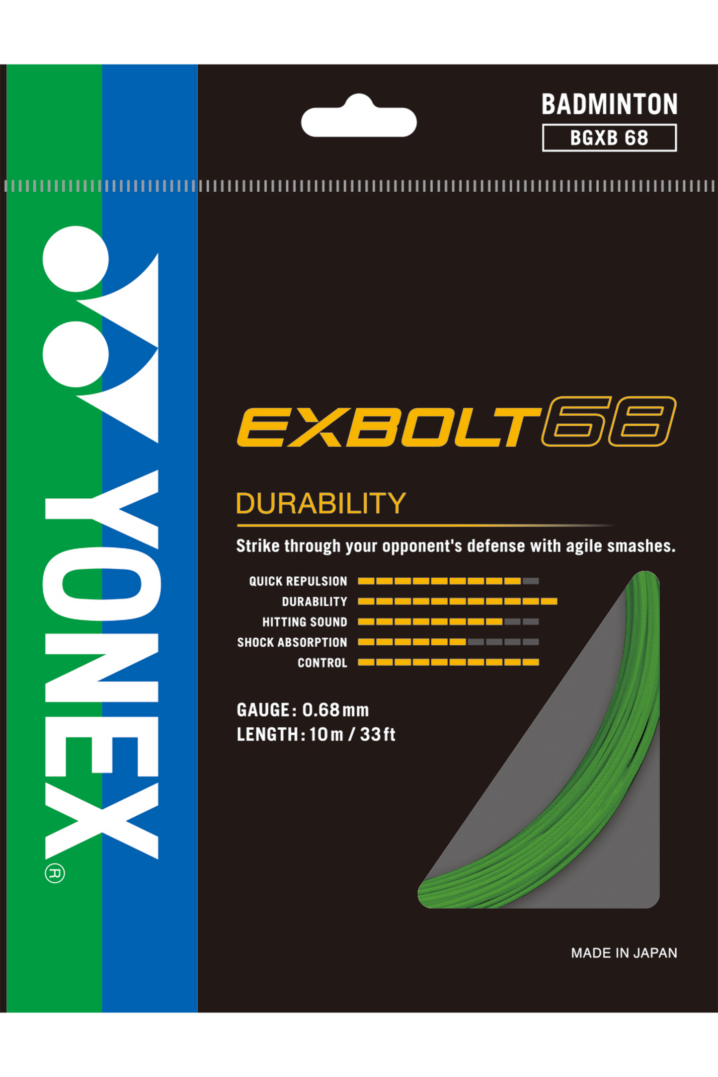 EXBOLT 68 Yonex Badminton String Set (10m)