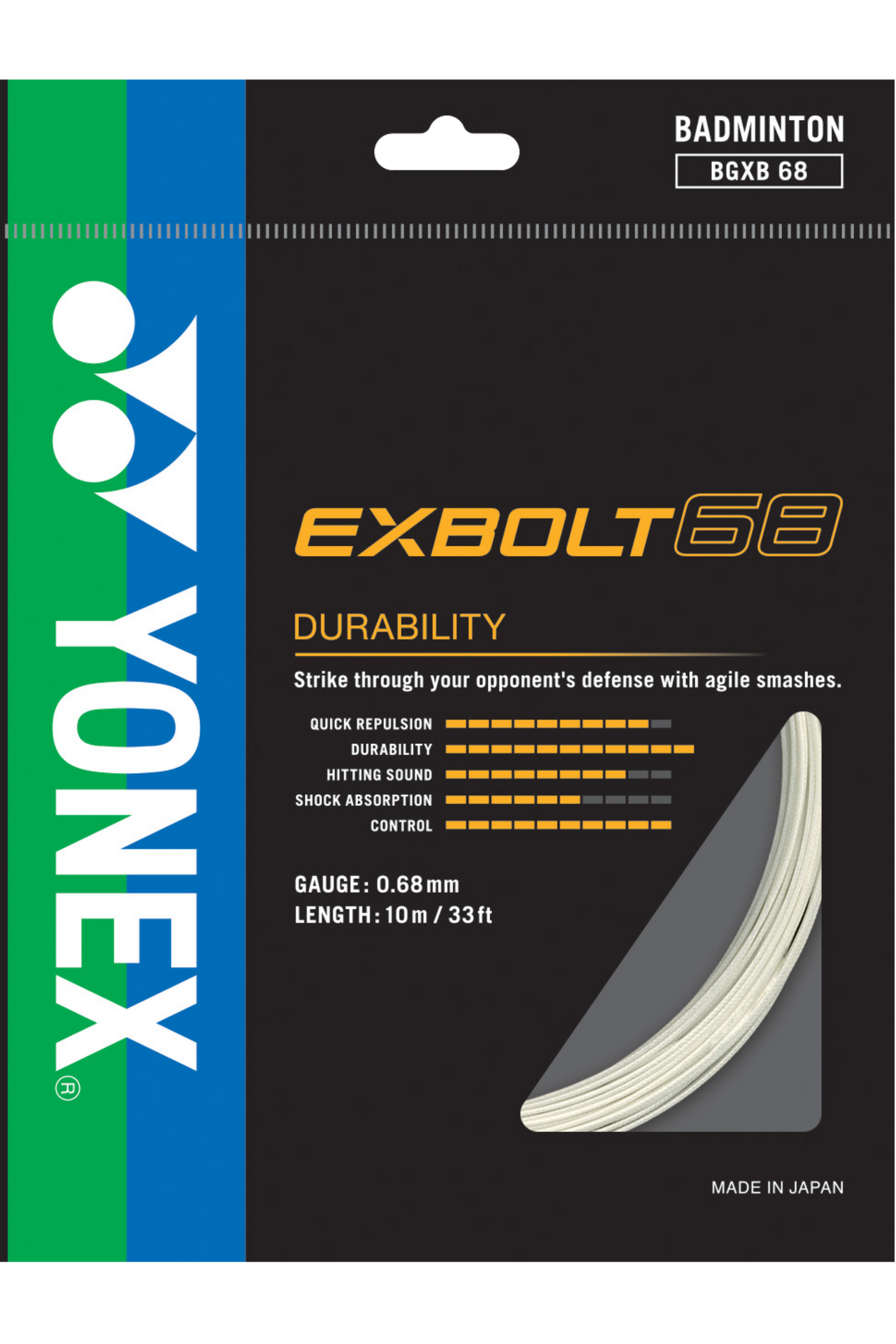 EXBOLT 68 Yonex Badminton String Set (10m)