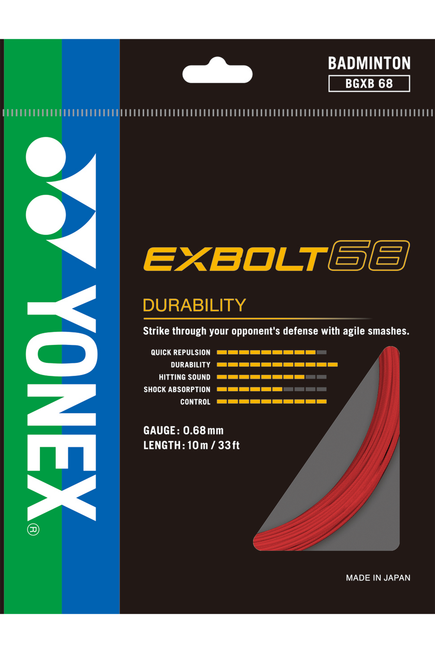 EXBOLT 68 Yonex Badminton String Set (10m)
