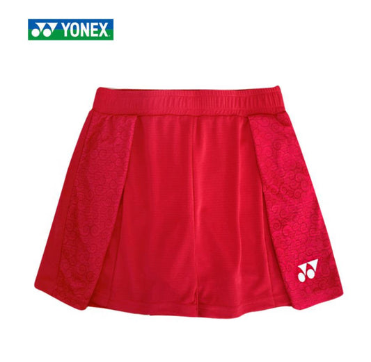 YONEX China Badminton National team 2024 Paris Olympic Women's Skirt (Crystal Red) 25105CR-367