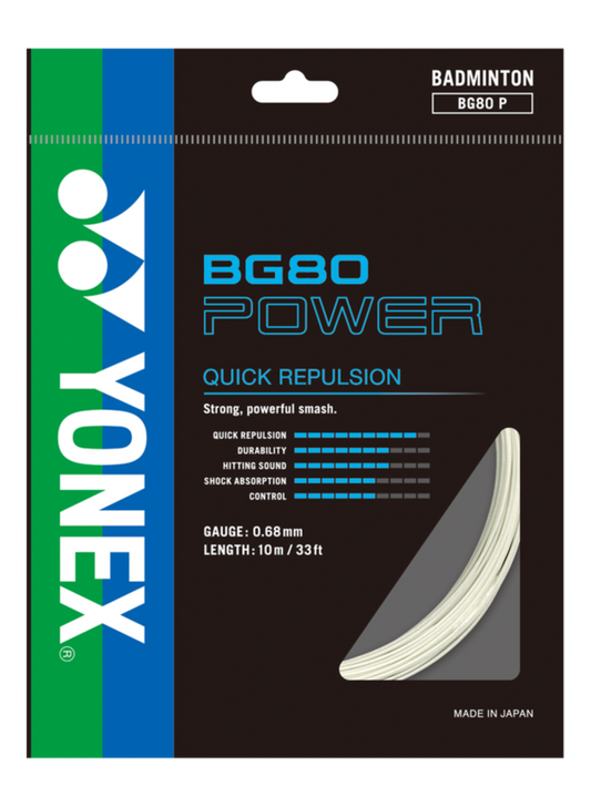 BG80 Power Yonex Badminton String Set (10m)